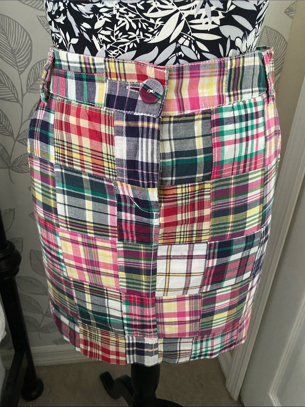 Tommy Hilfiger Multicolor Madras Plaid skirt